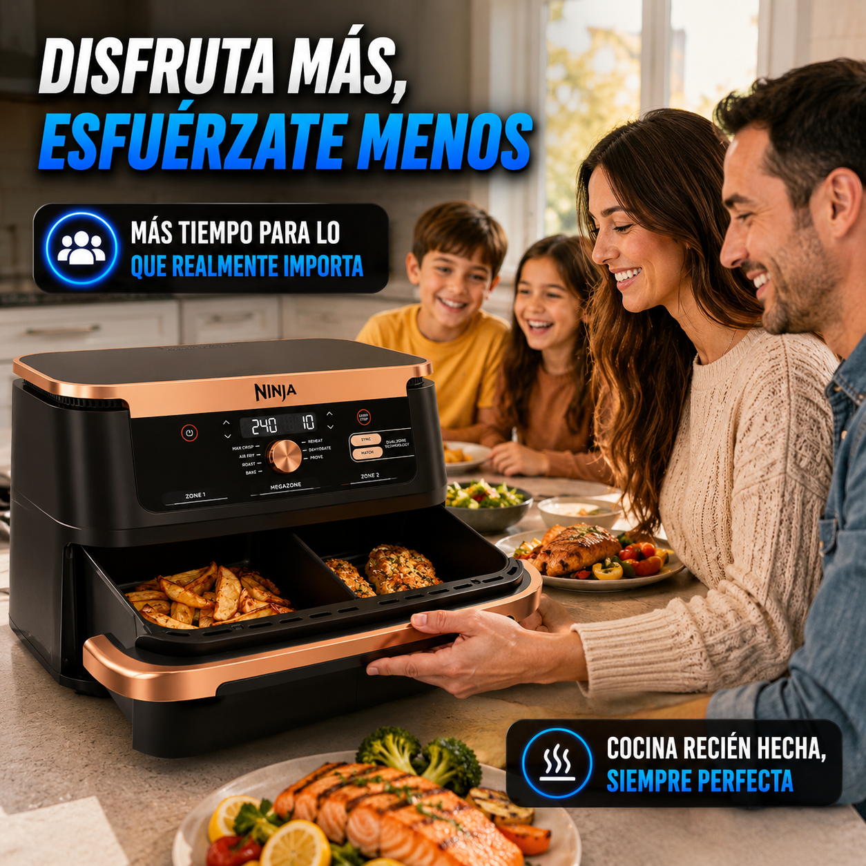 Freidora Lumina de Aire Doble XL